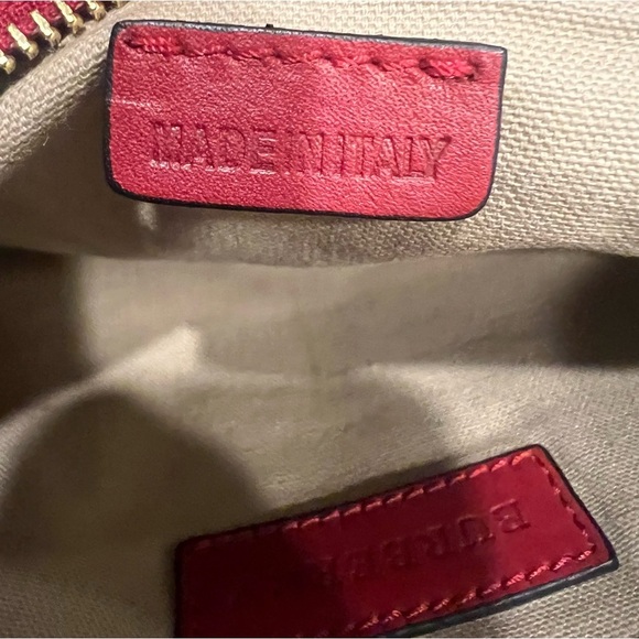 Burberry Beige/Red House Check Canvas and Leather Fold Over Crossbody Bag - Picture 10 of 13